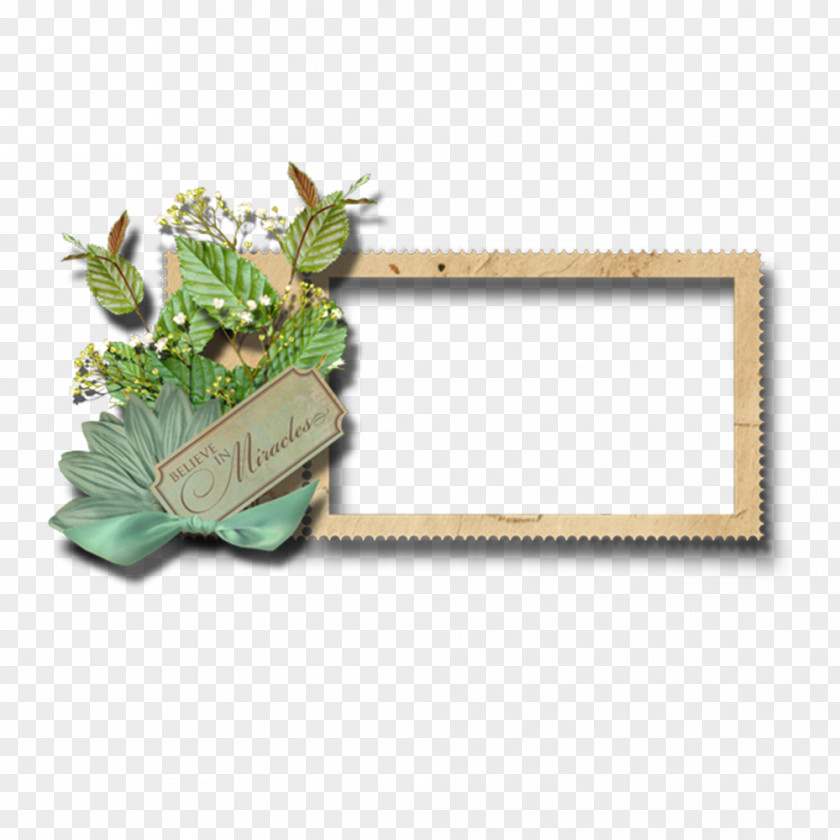 Watercolor Floral Border Creative Vector Material Picture Frame PNG