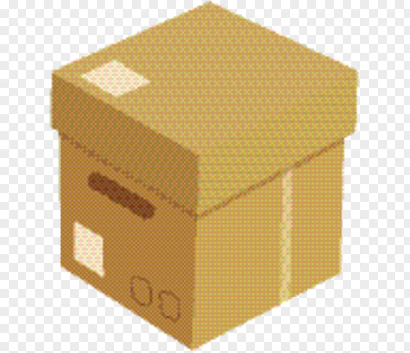 Beige Packaging And Labeling Cardboard Box PNG