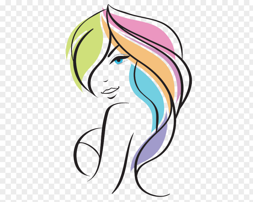 Color Hair Beauty Royalty-free Line Art Clip PNG