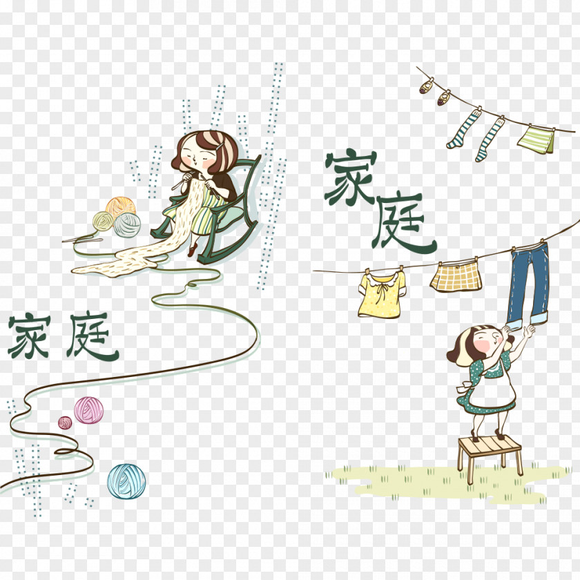 Washing Clothes Cartoon Vector Graphics Image Design PNG