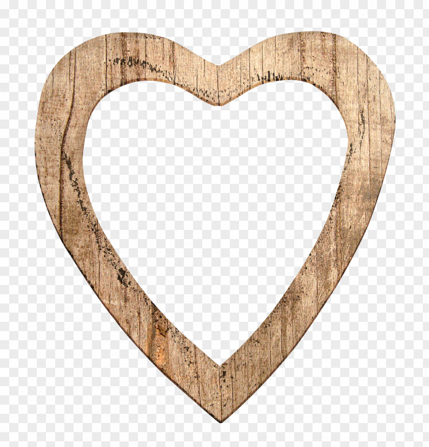 Brown Wood Hollow Heart Lignin Clip Art PNG