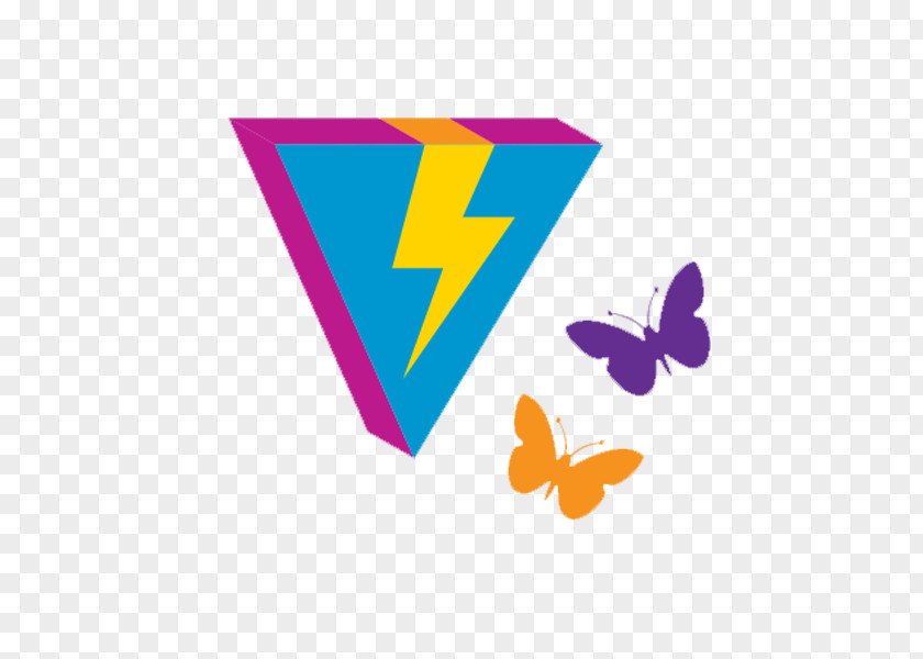 Orange And Purple Butterflies,Colorful Triangle PNG