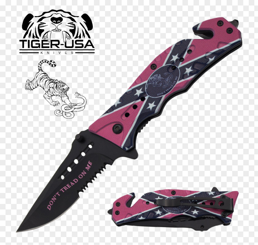 Pink Flag Pocketknife Trench Knife Blade Combat PNG