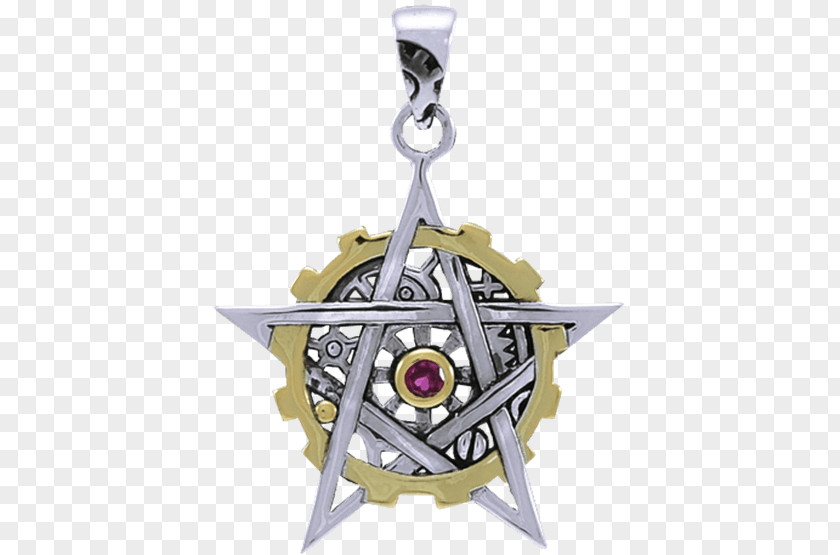 Steampunk Gear Pentagram Jewellery Charms & Pendants Pentacle PNG