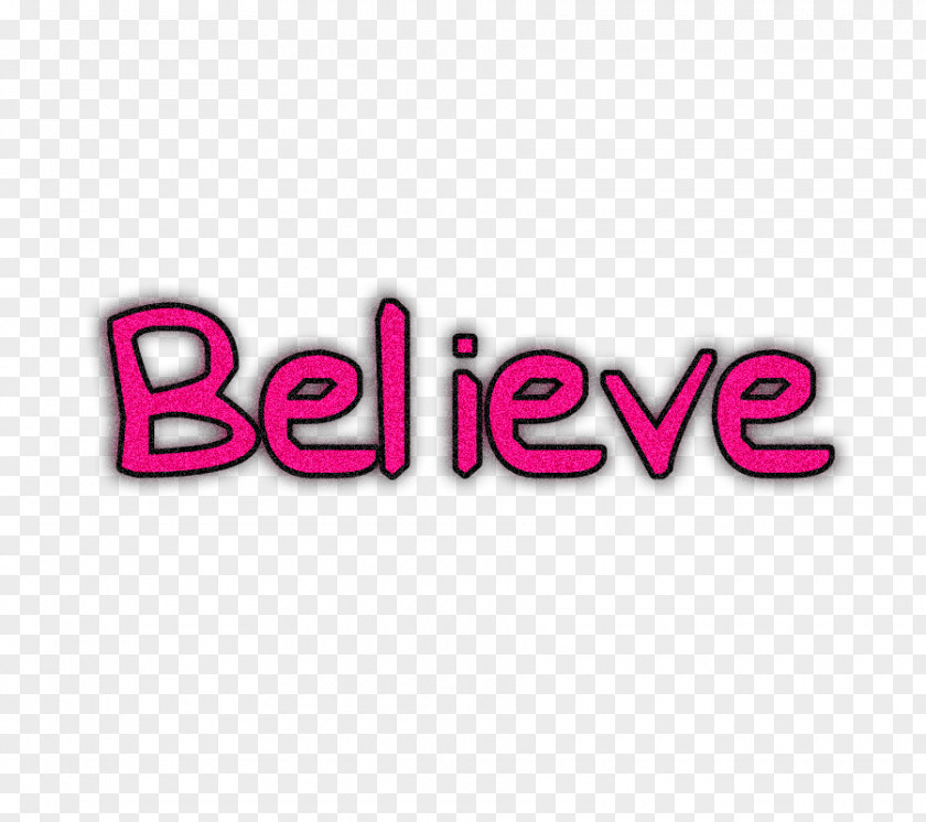 Believe Logo Brand Pink M Font PNG