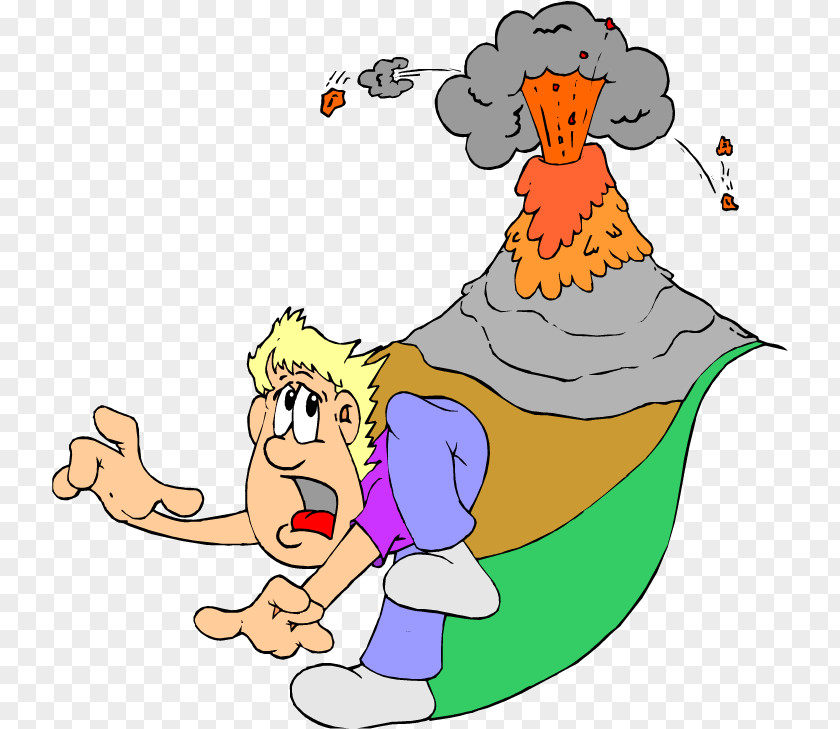 Pleased Cartoon Volcano PNG