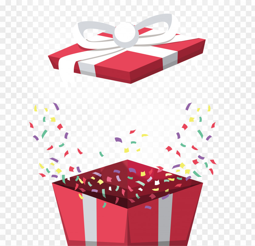 Red Holiday Gift Box Christmas Computer File PNG