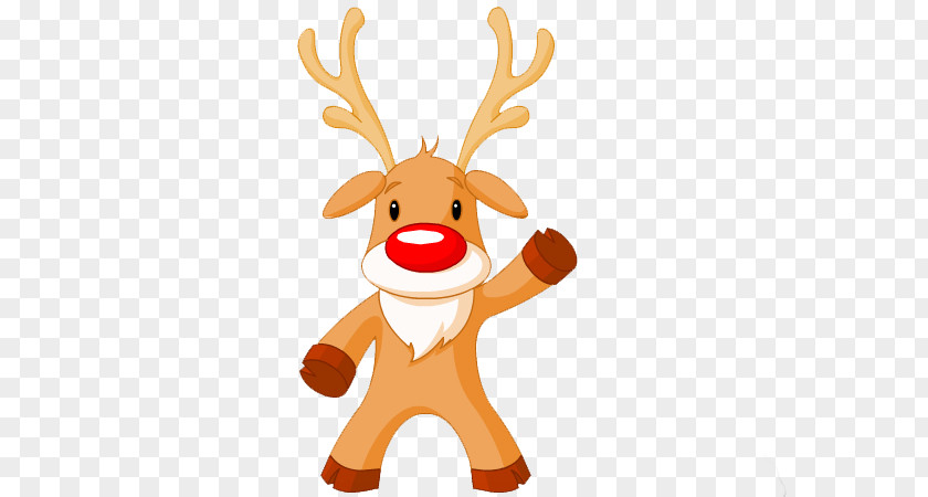 Santa Claus Rudolph Reindeer Christmas Tree PNG