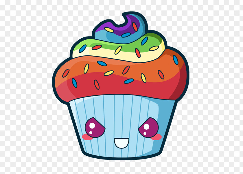 Cake Cupcake Frosting & Icing Rainbow Cookie Kavaii PNG