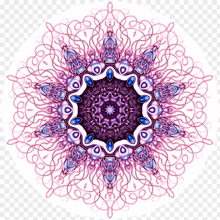 Red Wine Mandala Siphonophorae Clip Art PNG