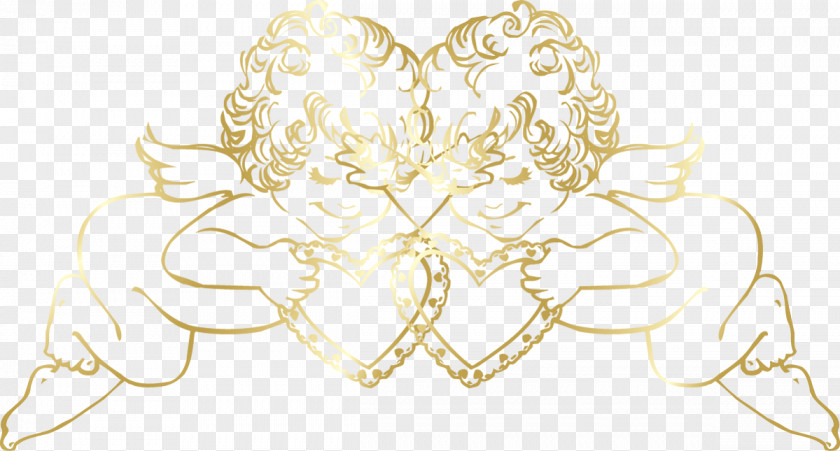 Wedding Ornament Gold Clip Art PNG