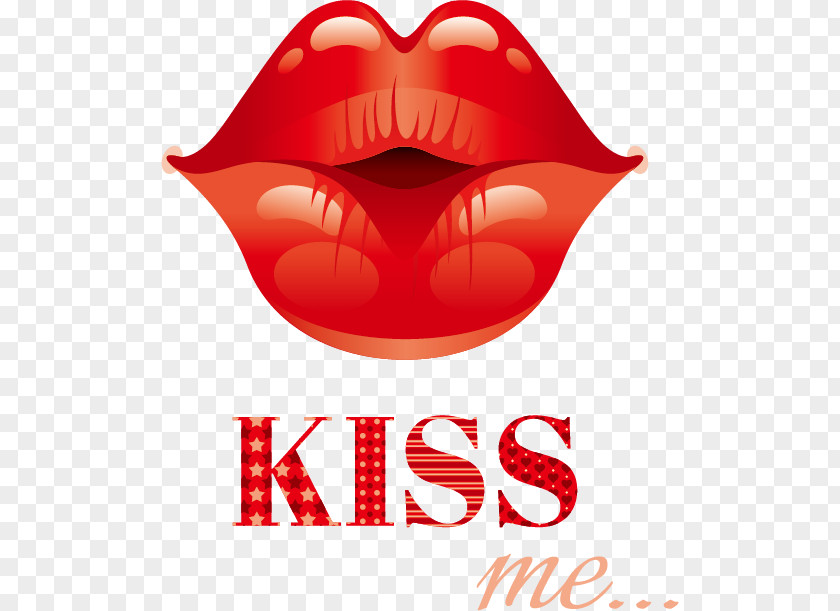 KISS International Kissing Day Illustration PNG