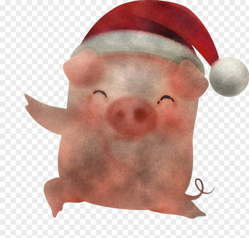 Merry Christmas Pig Cute PNG
