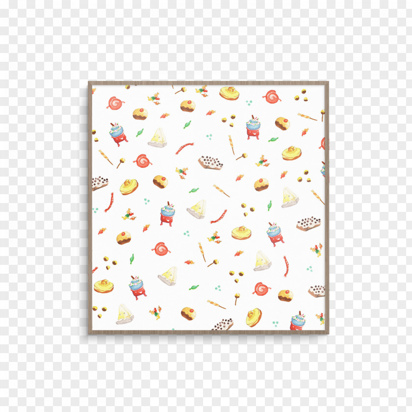 Watercolor Cotton Candy Cart Gummi Cane Illustrator Pattern PNG