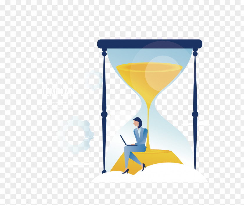 Business People Vector Material Hourglass PNG