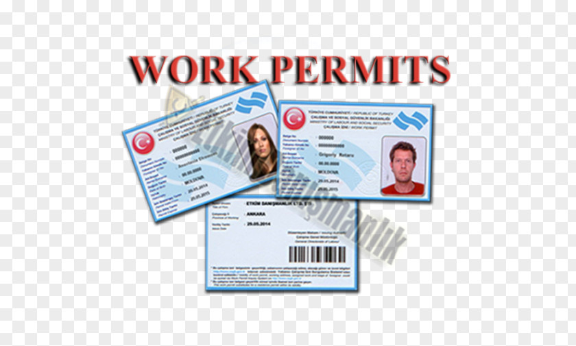 Foreigner Turkey Work Permit Alien Travel Visa Passport PNG