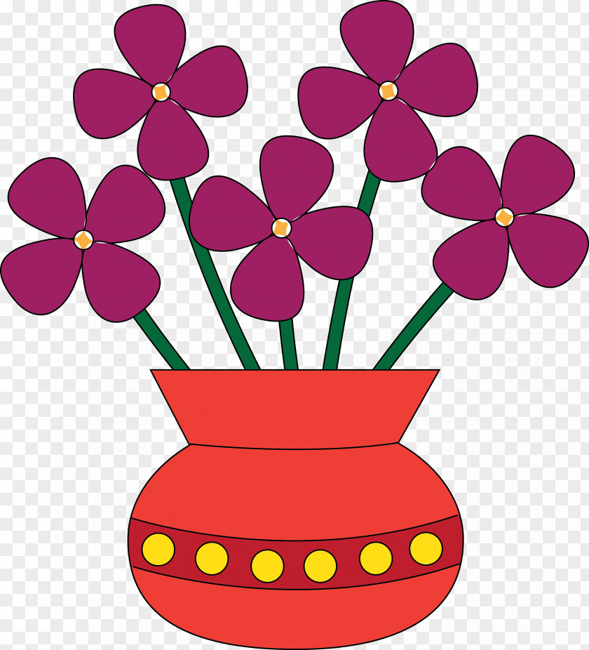 Pink Base Cliparts Vase Flower Clip Art PNG