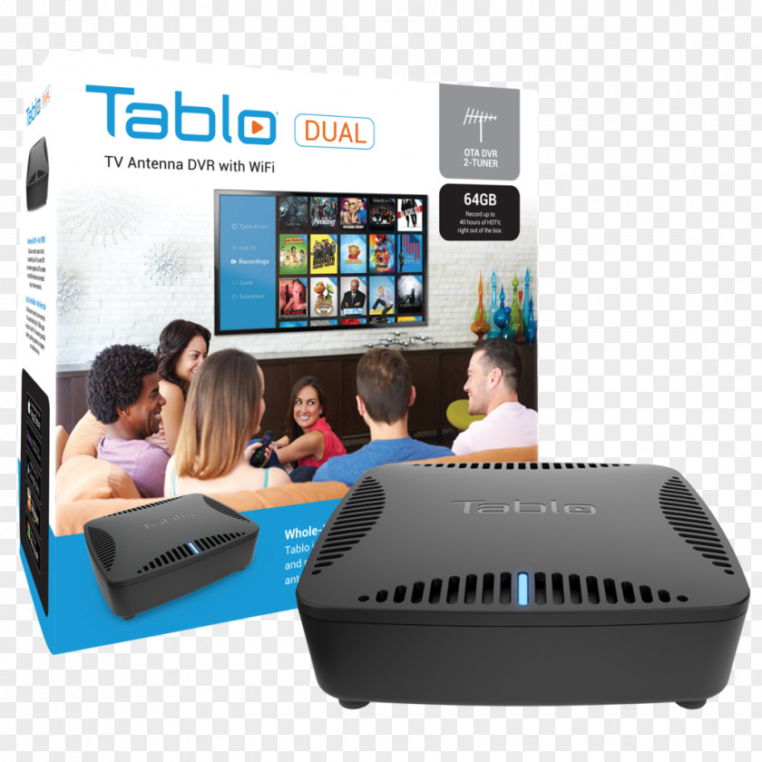 Tablo DUAL OTA DVR For Cord Cutters 64 GB With WiFi Use HD Cord-cutting Terrestrial Television Digital Video Recorders PNG