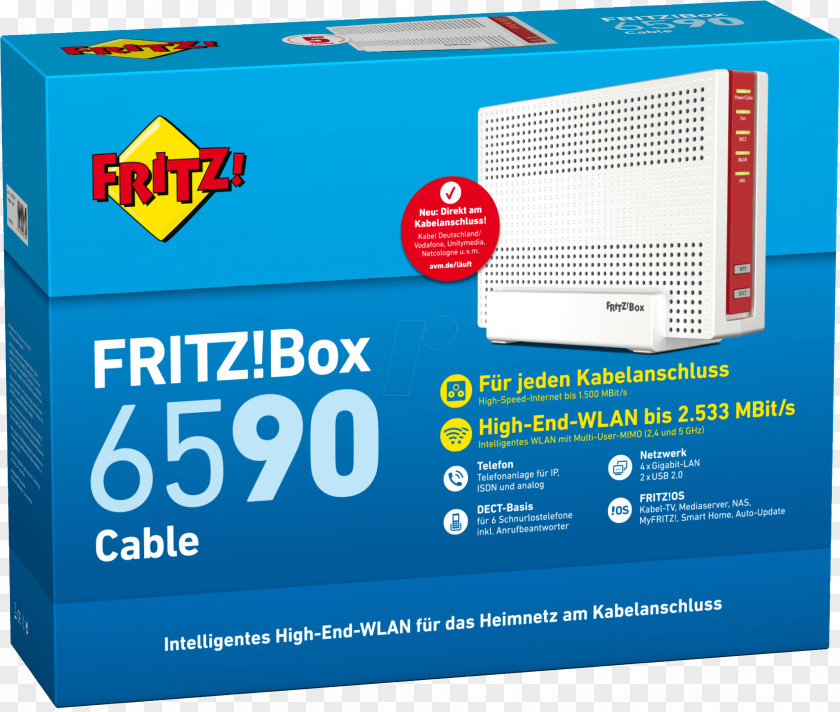 AVM GmbH FRITZ!Box 6430 6590 Wireless Router PNG