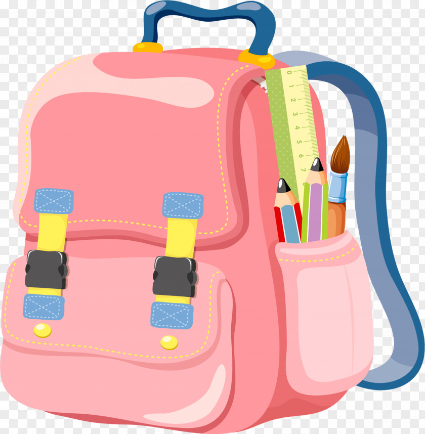 Cartoon Schoolbag Bag School Backpack Clip Art PNG