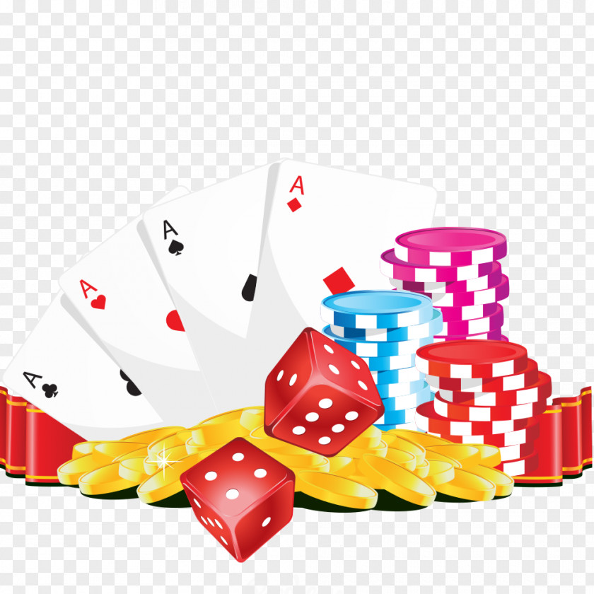 Casino Game Slot Machine Gambling PNG game machine Gambling, poker dice material, chips and four ace playing cards clipart PNG