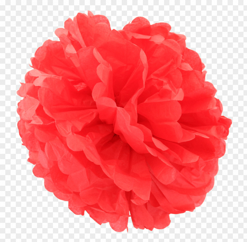 Delicate Petals Paper Pom-pom Red Clip Art PNG