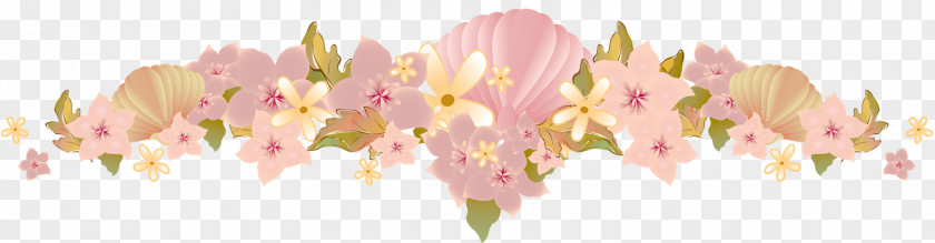 Flower Vignette Floral Design PNG
