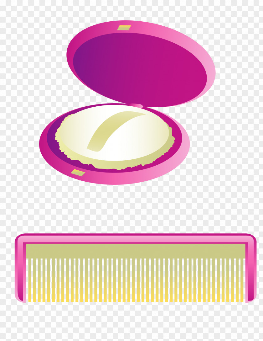 Pink Mirror And Comb Vector Euclidean PNG