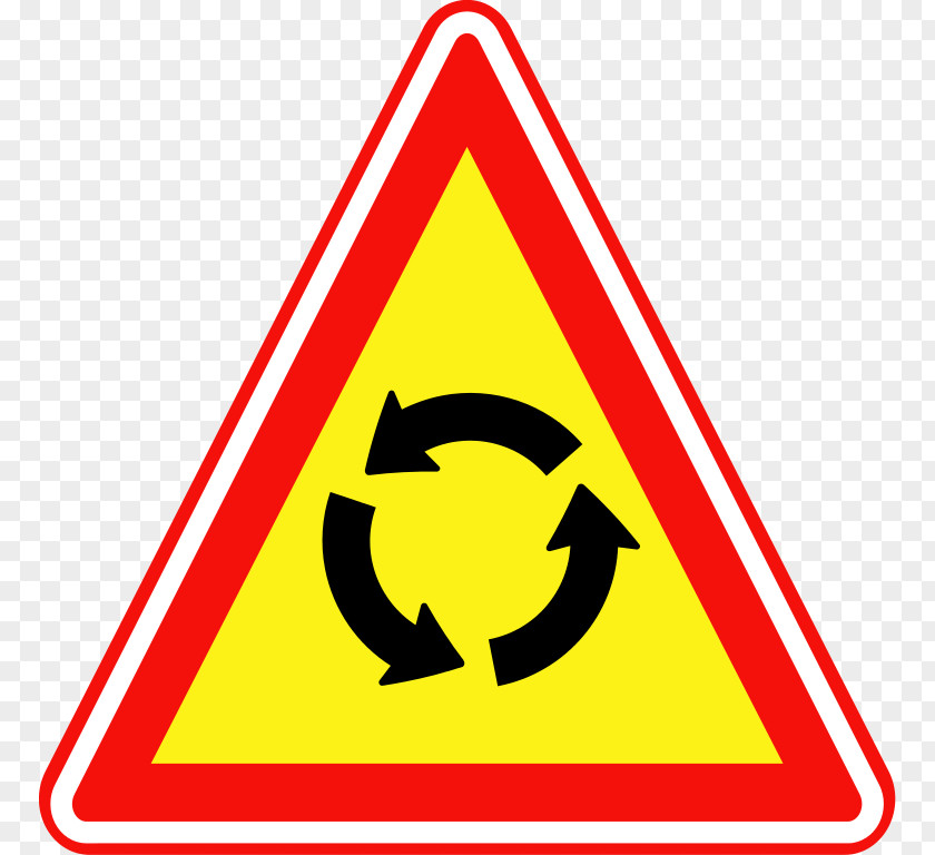 Road Intersection Traffic Sign Warning PNG