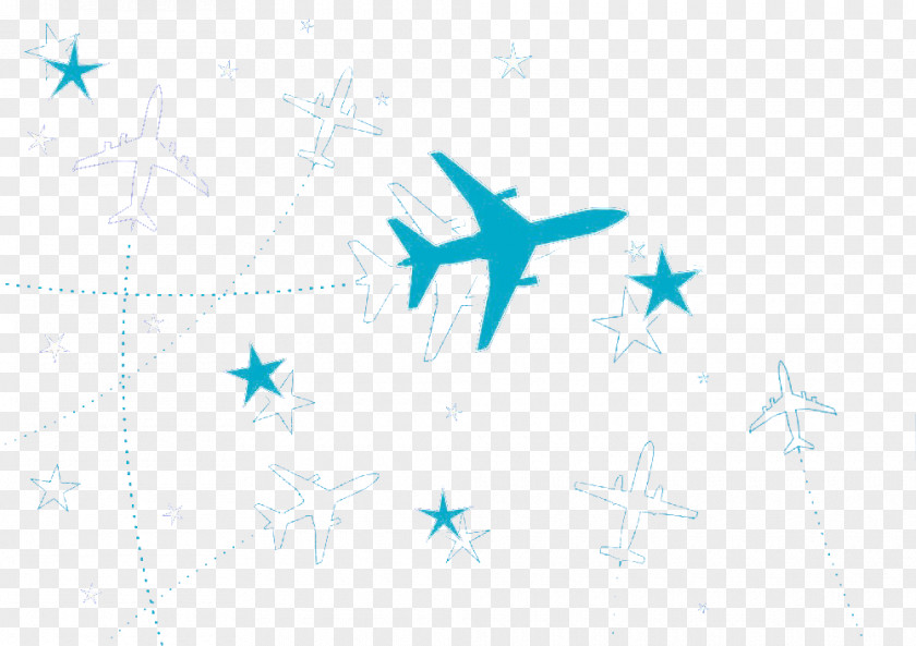 Blue Airplane Route Marketing Sales Business Lead Generation Organization PNG