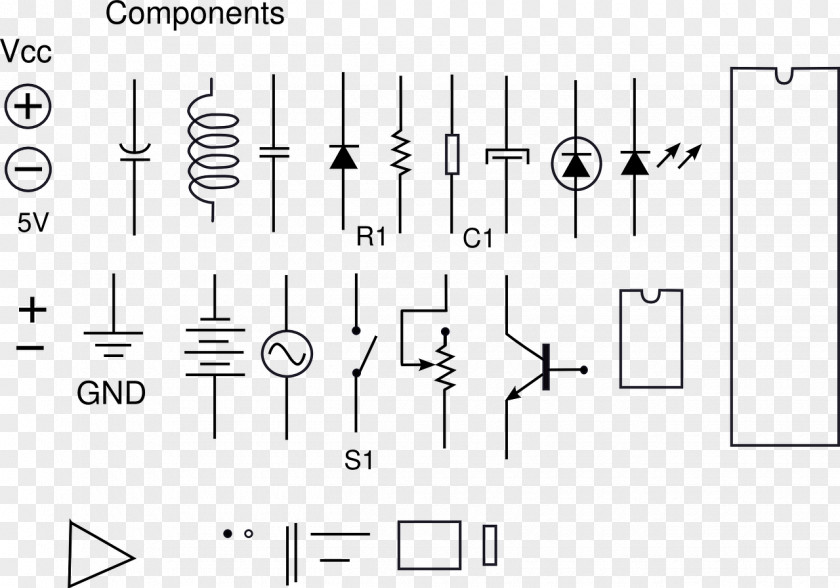 Electronic Symbol Component Circuit Diagram Clip Art PNG