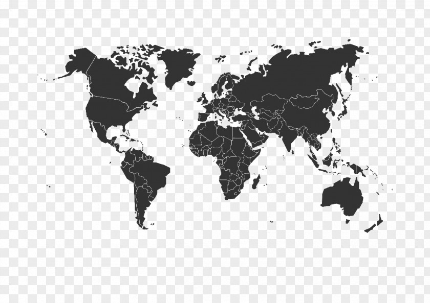 Globe World Map Blank PNG