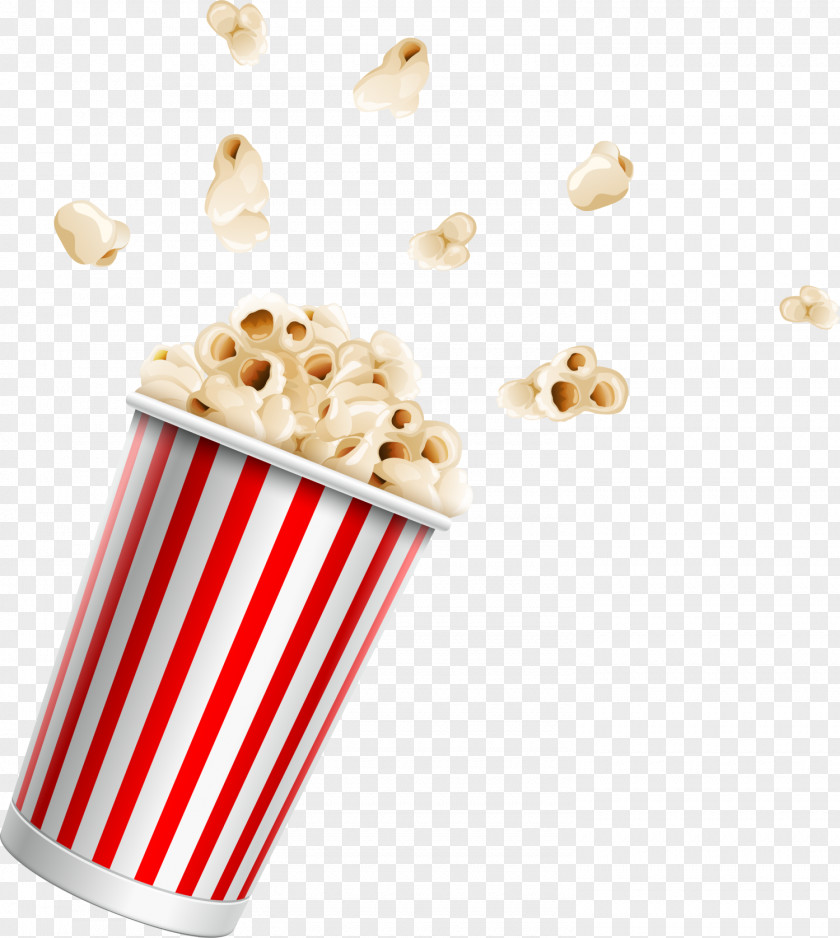 Red Cartoon Popcorn Cinematography Film Illustration PNG