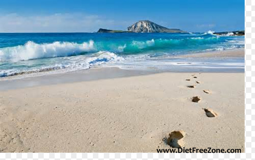 Beach Footprints Desktop Wallpaper PNG