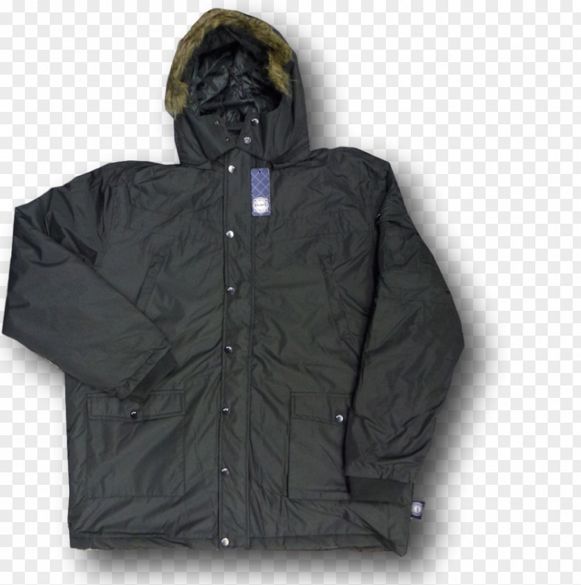 Big Fur Jacket With Hood Hoodie Product Black M PNG