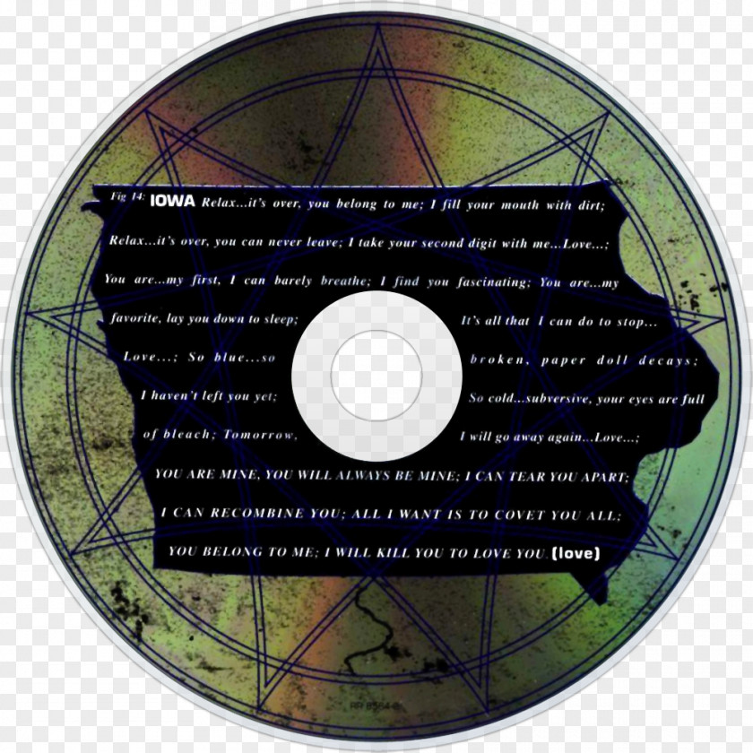 Compact Disc Iowa Slipknot Album Cover PNG