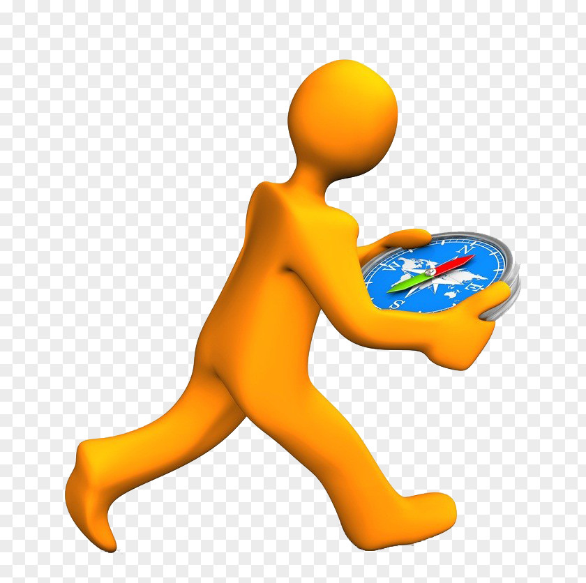 Man Walking With A Compass Stock Photography Royalty-free Clip Art PNG