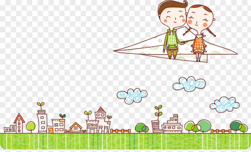 Vector Child On The Plane Airplane Illustration PNG