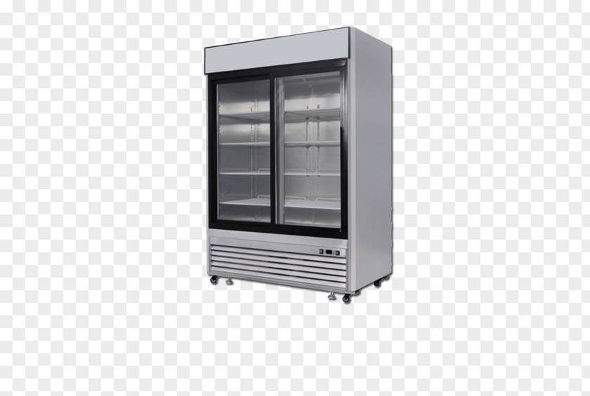 Stainless Steel Door Sliding Glass Refrigerator Refrigeration PNG