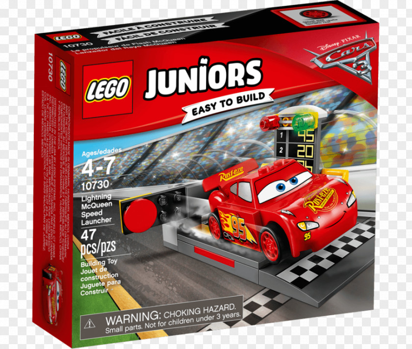 Toy LEGO 10730 Juniors Lightning McQueen Speed Launcher Cruz Ramirez Lego PNG