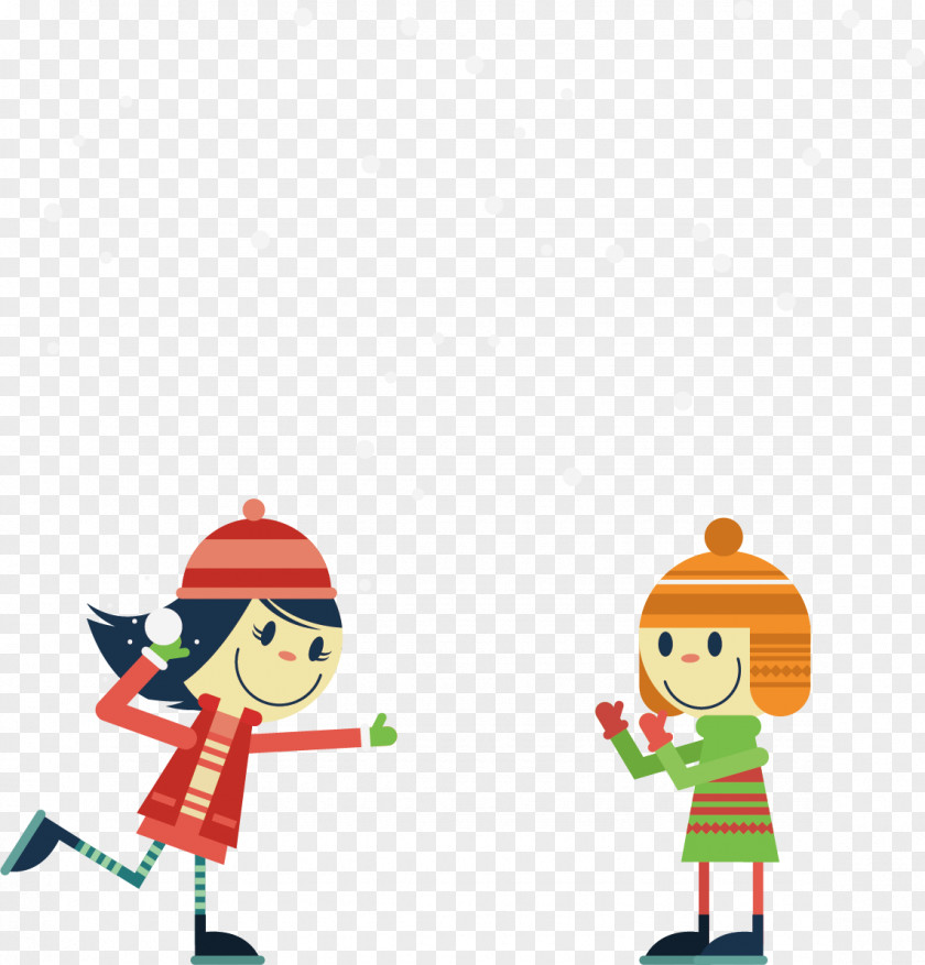 Children Playing Snow Creatives Snowball Fight Child Illustration PNG