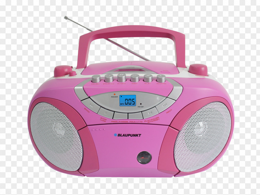 Radio Boombox Compact Cassette Blaupunkt Disc Electronics PNG