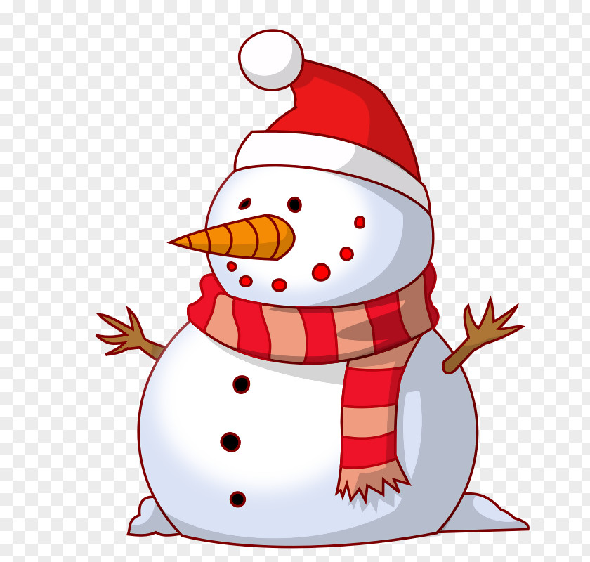 Simple Snowman Olaf Christmas Clip Art PNG