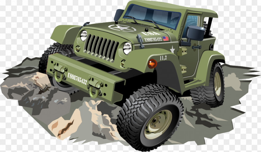 Vector Jeep Car Four-wheel Drive Dune Buggy PNG