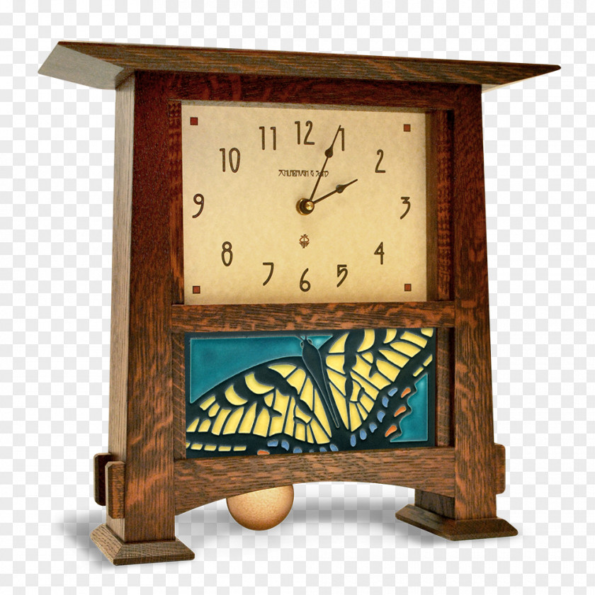 Clock Mission Style Furniture Arts And Crafts Movement Handicraft PNG