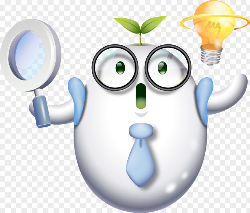 Cute Cartoon Villain Internet Eggs Speech Balloon Icon PNG