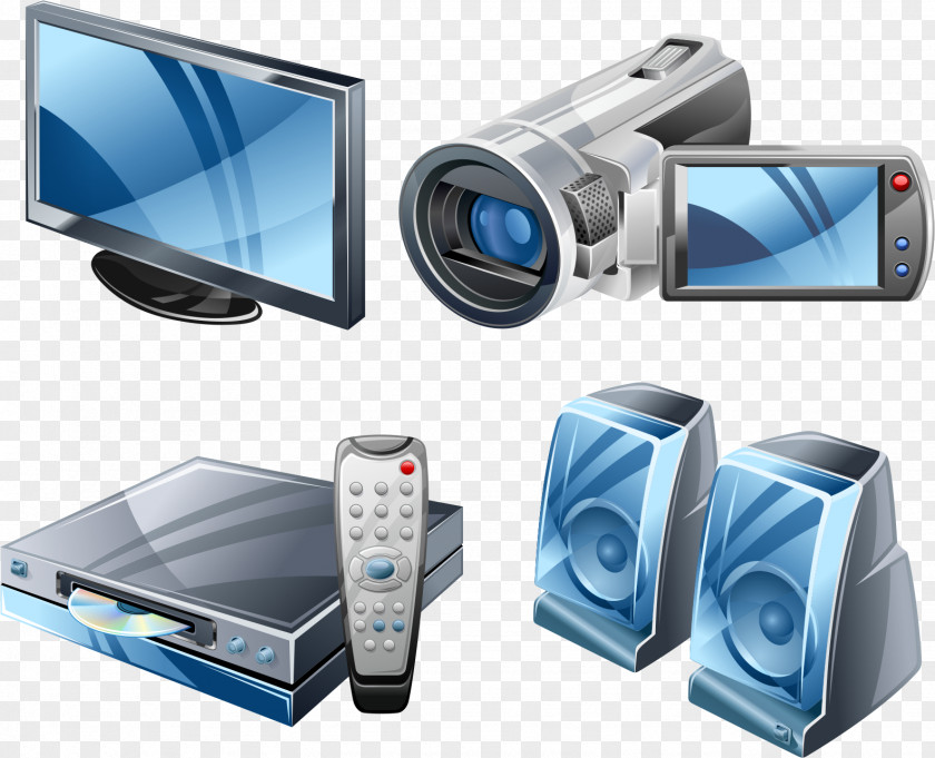 Home Appliances Radio Microphone Television DVD Player PNG