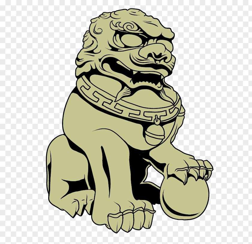 Lions Vector Elements Chinese Guardian Cartoon PNG