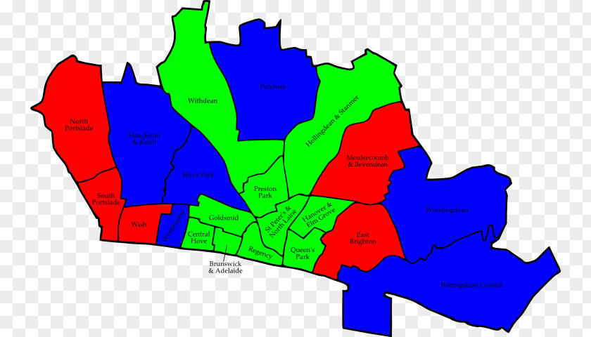 Map Brighton And Hove City Council Election PNG