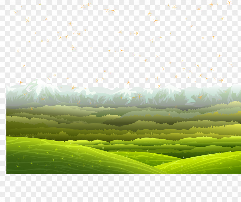 Rolling Grass Vector Pixel Computer File PNG